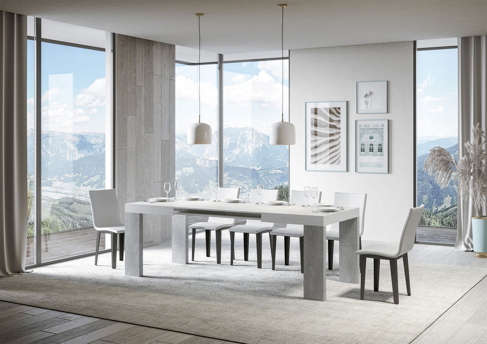 Tavolo allungabile Roxell Mix piano e gambe in diverse finiture