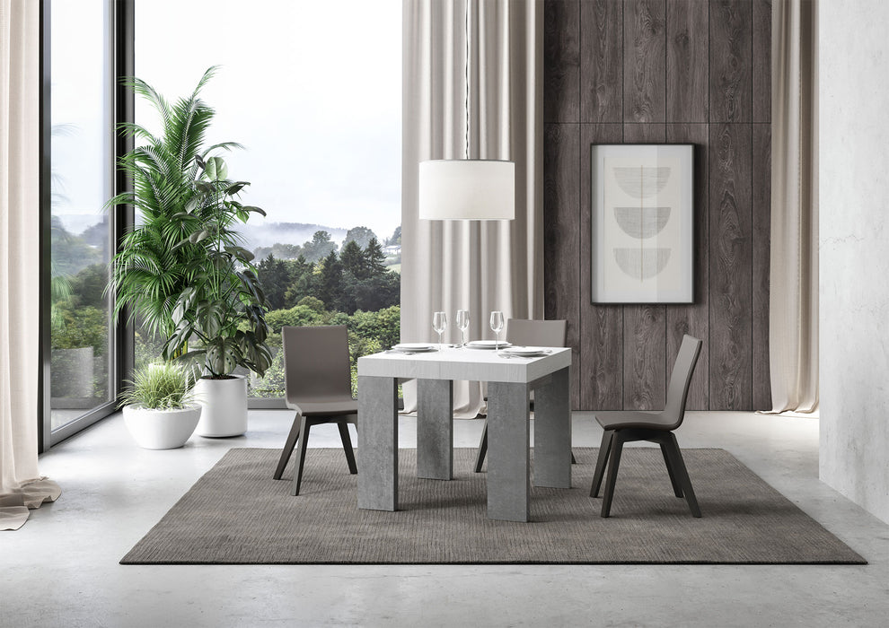 Tavolo allungabile Roxell Mix piano e gambe in diverse finiture