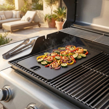 Piastra in ghisa rettangolare 41,5 x 22 cm per barbecue