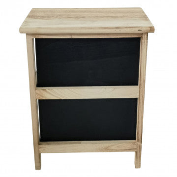 Mobiletto in legno con 2 cassetti, dimensioni 34x25x43,5 cm