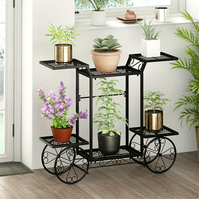 Carrello Portapiante Metallo Grande per Fiori 🌿