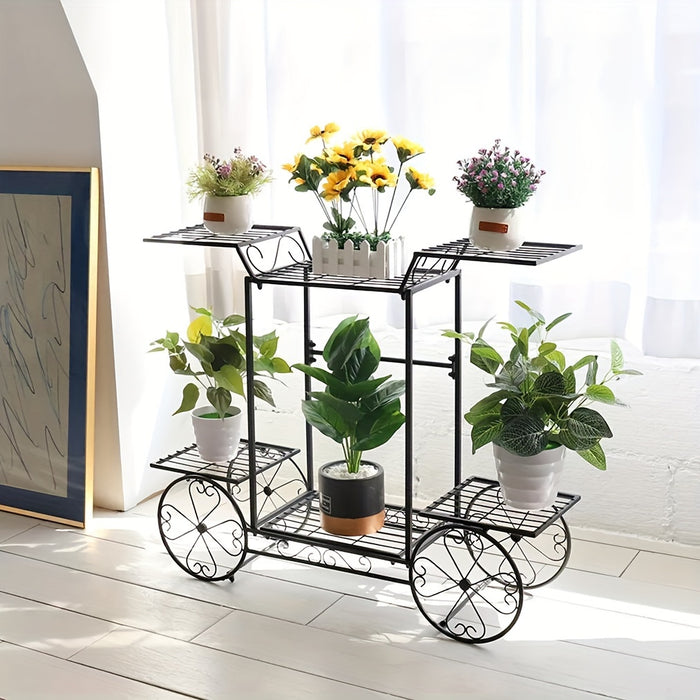 Carrello Portapiante Metallo Grande per Fiori 🌿