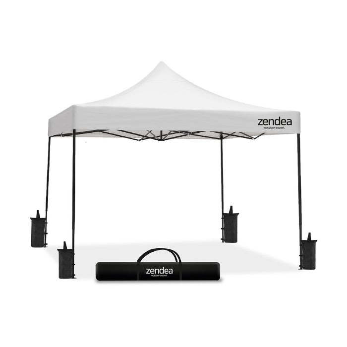 Gazebo Pieghevole 3x3m Bianco Impermeabile Oxford 600D