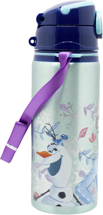 Borraccia Frozen Pop-up 730ml Alluminio con Cannuccia