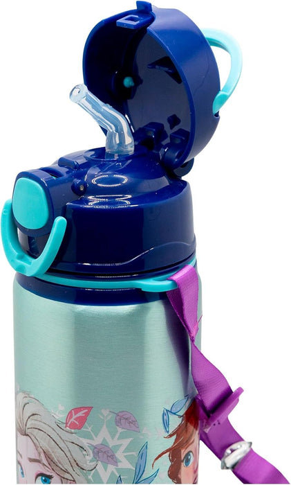 Borraccia Frozen Pop-up 730ml Alluminio con Cannuccia