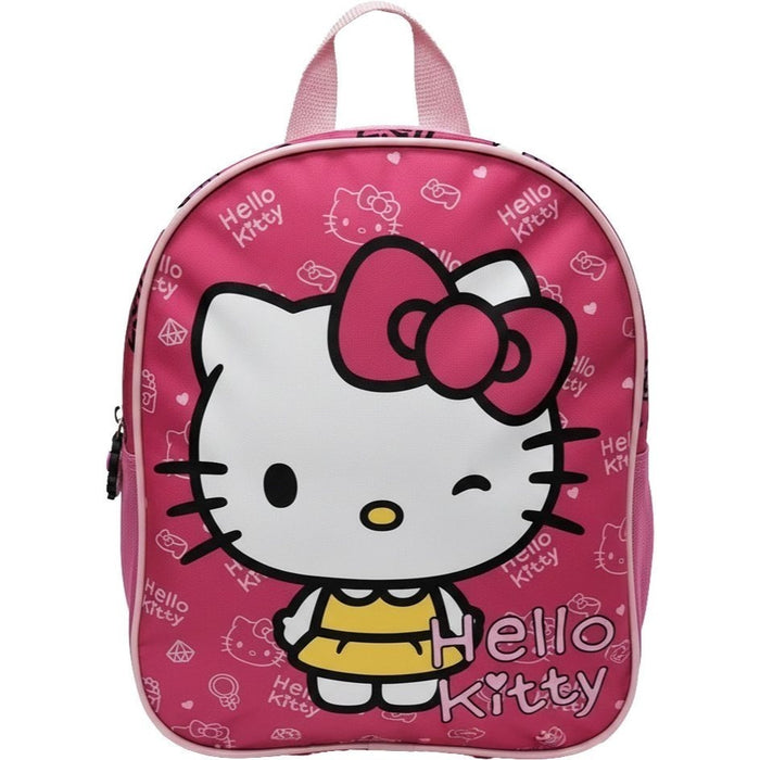 Zaino Asilo Bambini Hello - Rosa Chiaro con Tasche 🎒