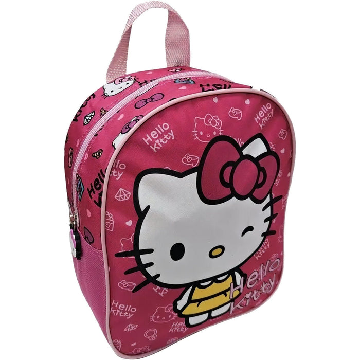 Zaino Asilo Bambini Hello - Rosa Chiaro con Tasche 🎒