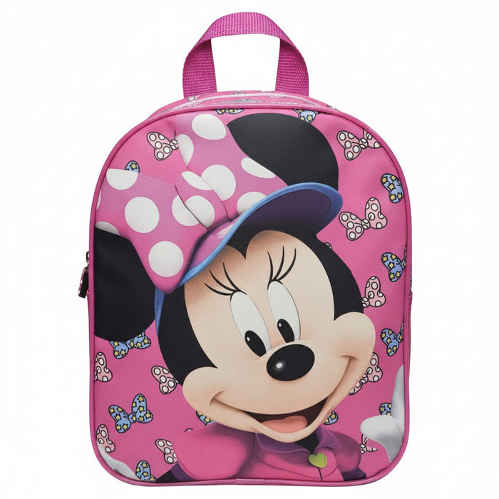 Zaino Scuola Bambini Rosa Topolina con Chiusura Lampo 🎒