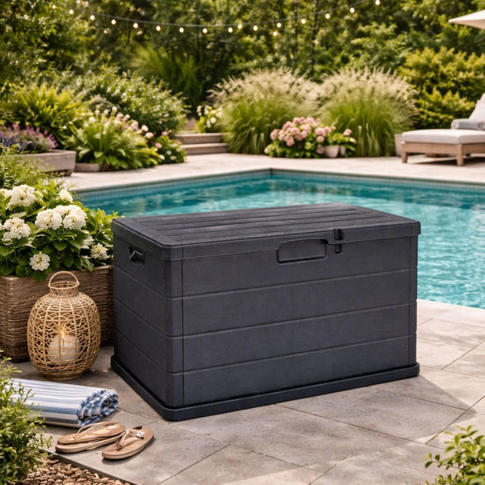 Baule Giardino 170L Resina Antracite Impermeabile