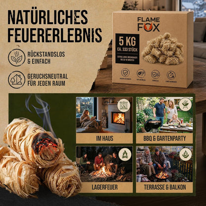 Lana di Ignizione XXL 10kg Legno e Cera per Camino