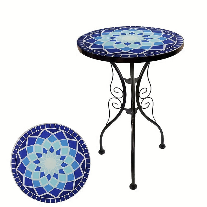 Tavolino da Giardino in Vetro - Porta Fiori Decorativo