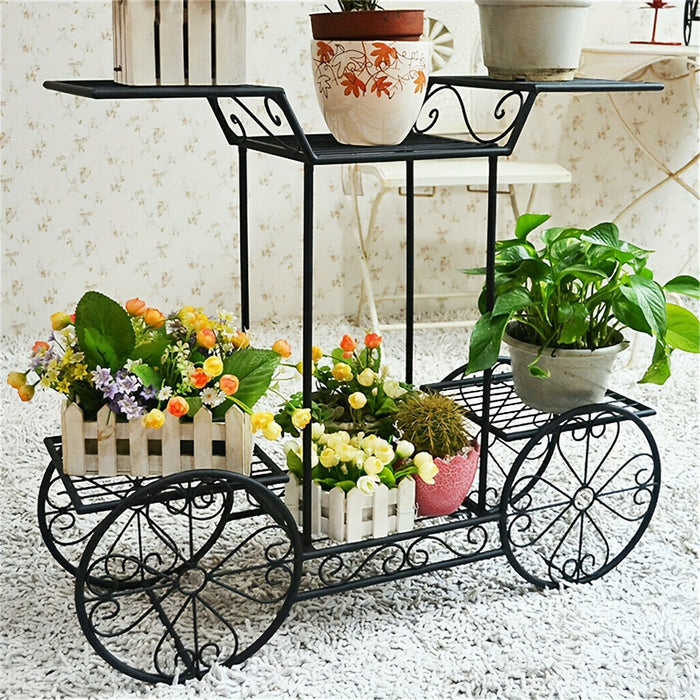 Carrello Portapiante Metallo Grande per Fiori 🌿