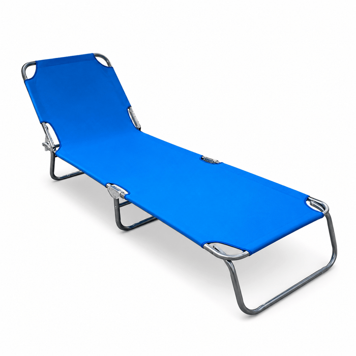 Lettino Solarium Pieghevole 187cm Tessuto Oxford 110kg