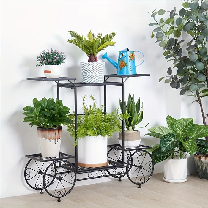 Carrello Portapiante Metallo Grande per Fiori 🌿