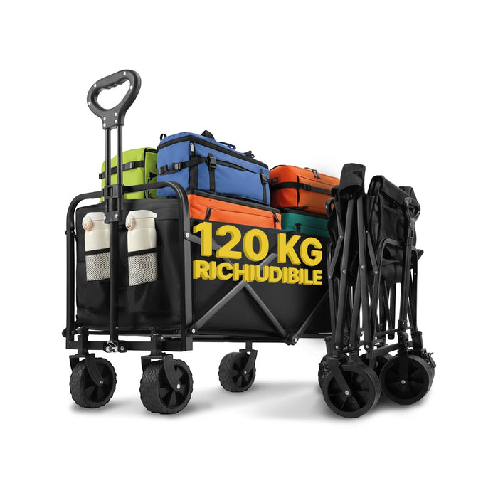 Carrello Pieghevole Esterno 90-120 Kg | Ruote Robuste