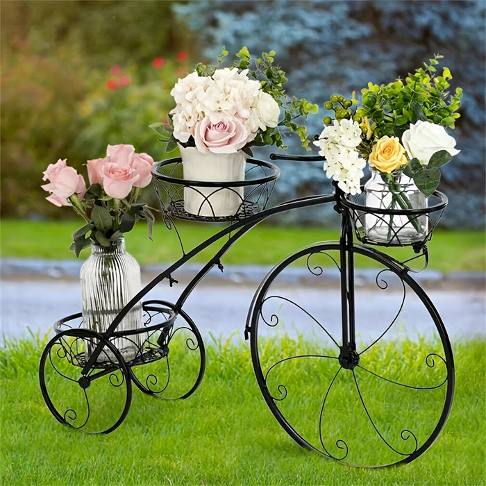Vaso Triciclo 3 Livelli Metallo Stile Parigino 🚲
