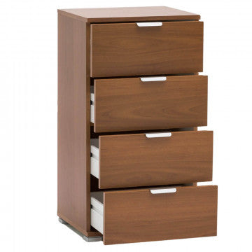 Mobiletto 4 cassetti truciolare bilaminato marrone 45x38x85 cm