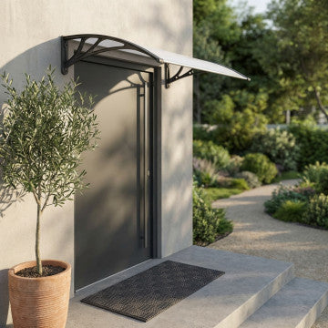 Pensilina in policarbonato 2,7 mm con braccetti ABS 80x120 cm