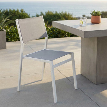 Sedia struttura alluminio textilene, seduta ergonomica 46x57x85 cm