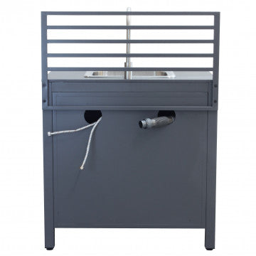 Modulo cucina con lavello struttura alluminio verniciato 90x62x125 cm