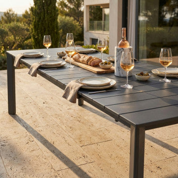 Tavolo alluminio verniciato struttura estendibile 165/215 x 85 cm
