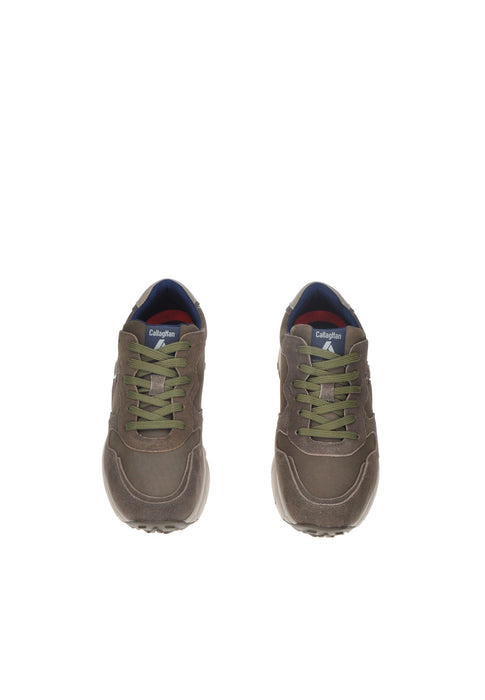 Callaghan Bukaro Sneaker In Camoscio E Tessuto Con Laccio Sottopiede Imbottito In Pelle Fondo Gomma Con Para Alta 4 Cm