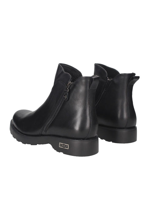 Boot Cult Zeppelin Uomo In Pelle Con Doppia Cerniera Sottopiede Imbottito Suola In Gomma E Tacco Di 4 Cm
