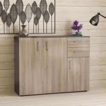 Mobile contenitore truciolare bilaminato grigio olmo 106x36x83 cm
