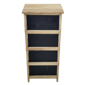 Mobiletto in legno con 4 cassetti, dimensioni 34x25x77 cm