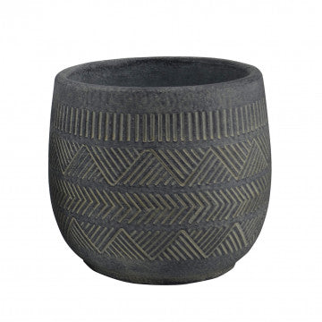 Vaso grande Bucaneve in fibra sintetica antracite 17,8x17,8x16 cm