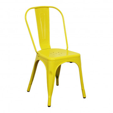 Sedia in metallo con seduta e struttura integrata, altezza 85 cm