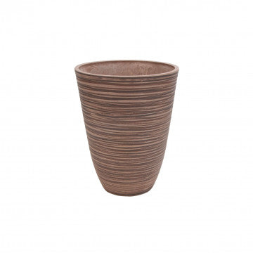 Vaso in fibra sintetica diametro 39 cm altezza 46 cm colore taupe