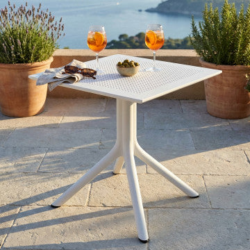 Tavolo Jarvis Polipropilene Bianco 70x70x75h cm