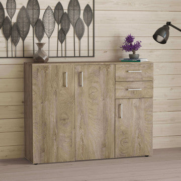 Mobile in truciolare bilaminato rovere chiaro 106x36x83cm