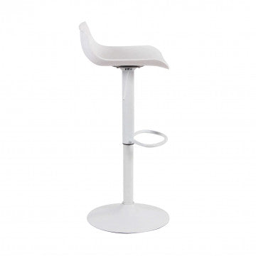 Sgabello in polipropilene con base metallica, altezza regolabile 75-96 cm