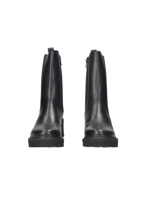 Beatles Grace 3545 Scarpe In Pelle Con Doppio Elastico E Cerniera Sottopiede Imbottito Suola Gomma Tacco 6 cm