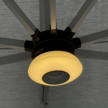 Luce LED con telecomando, altoparlante Bluetooth e caricatore USB