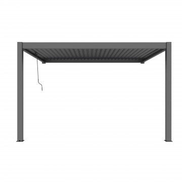 Pergola bioclimatica addossata 3x4m lamelle orientabili alluminio
