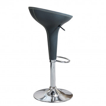 Sgabello regolabile in metallo e plastica grigio 39,5x44,5x58-78 cm