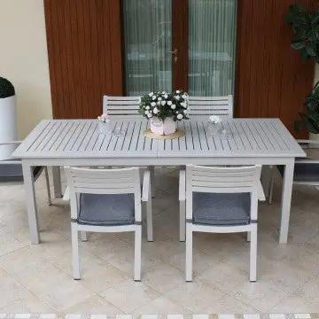 Table extensible Cuba 220/280 x 100 - Structure en aluminium peint