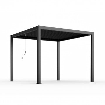Pergola bioclimatica in alluminio con lamelle orientabili 300x400x250 cm