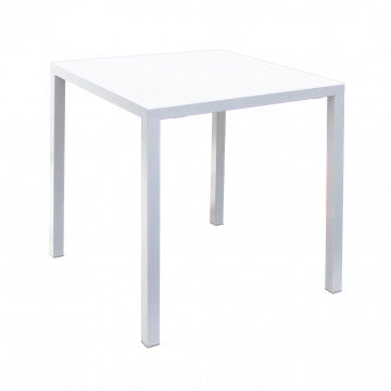 Tavolo autolivellante in acciaio verniciato bianco 70x70 cm altezza 74