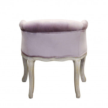 Poltrona struttura legno rivestimento velluto rosa 61x61x71 cm
