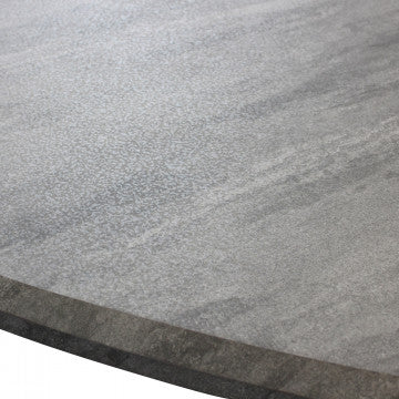 Tavolo struttura metallo piano MDF melaminico effetto pietra 160x90 cm