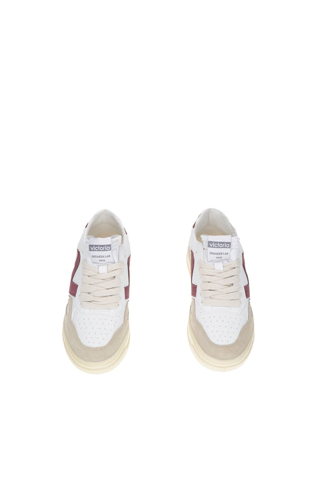 Sneaker Seul In Pelle Con Chiusura A Lacci Sottopiede Imbottito E Suola In Gomma Con Para Alta 3 Cm Victoria