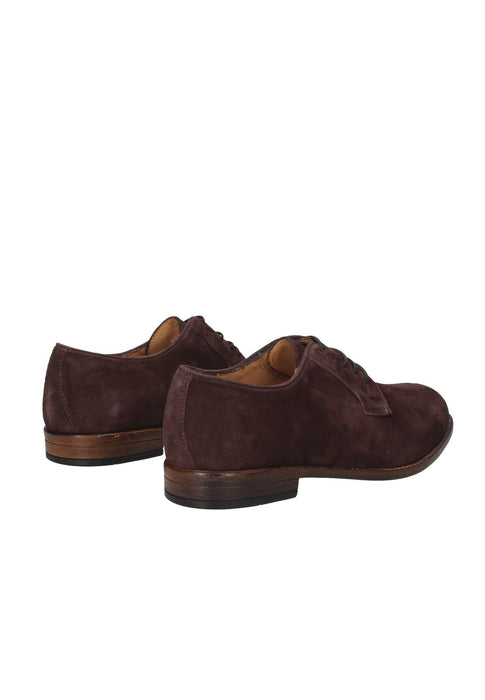 Derby Amalfi In Camoscio Con Lacci Sottopiede Imbottito In Pelle E Fondo Gomma Antica Cuoieria