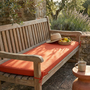 Cuscino sfoderabile idrorepellente poliestere 110x45x4 cm arancione