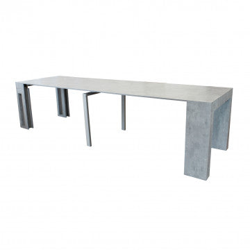 Tavolo consolle allungabile piano melamina struttura metallo 45-300x90 cm