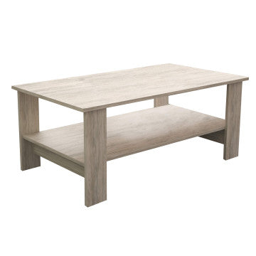 Tavolino in truciolare bilaminato pino chiaro 100x55x41 cm