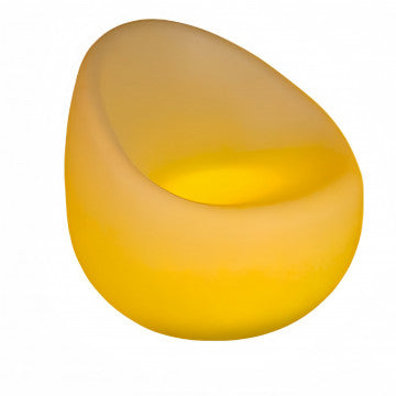 Poltrona luminosa in polietilene, 75x75x70 cm, ricarica USB